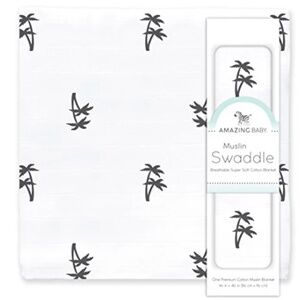 Amazing Baby Muslin Swaddle Multi-Use-7 Use Blanket NEW 46"x46 PALM TREES